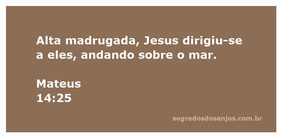 Jesus andando sobre as águas do mar durante a madrugada