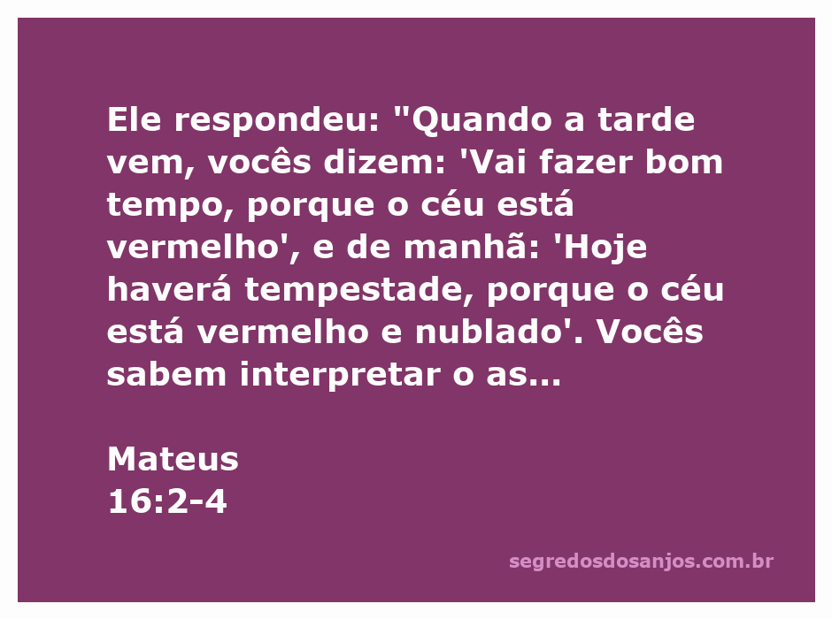 Jesus ensinando sobre os sinais dos tempos, com céu vermelho ao fundo.