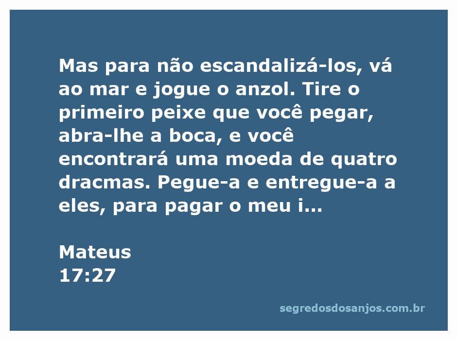 Ilustração de um homem jogando um anzol no mar, simbolizando a história de Mateus 17:27 sobre a moeda encontrada na boca do peixe.
