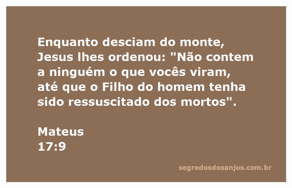 Jesus instruindo Seus discípulos após a Transfiguração no monte.