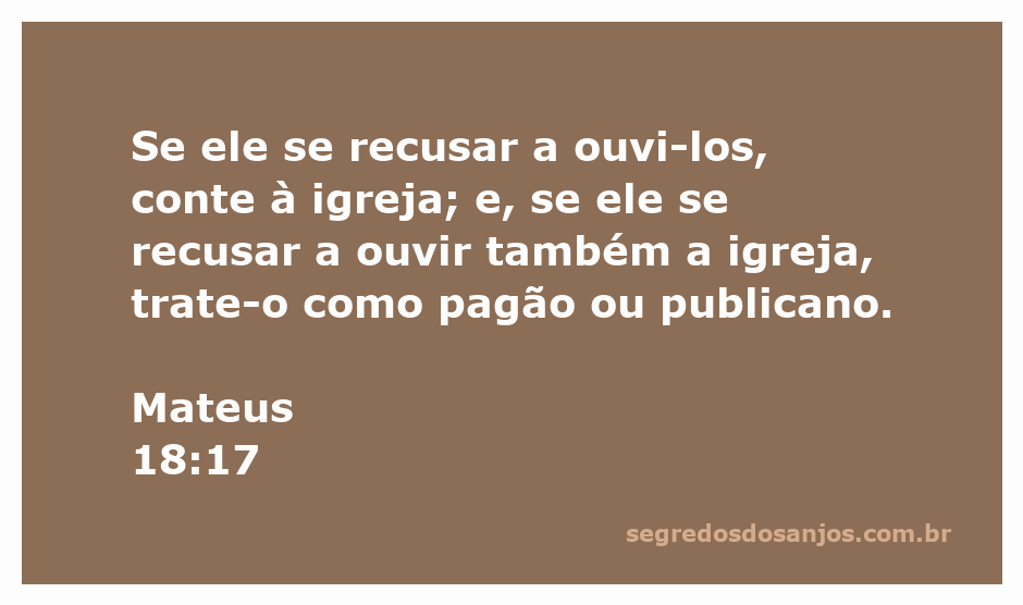 Ilustração do versículo Mateus 18:17 sobre a resolução de conflitos na igreja.