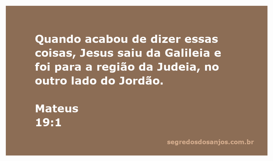 Mapa mostrando a jornada de Jesus da Galileia para a Judeia, cruzando o Jordão.
