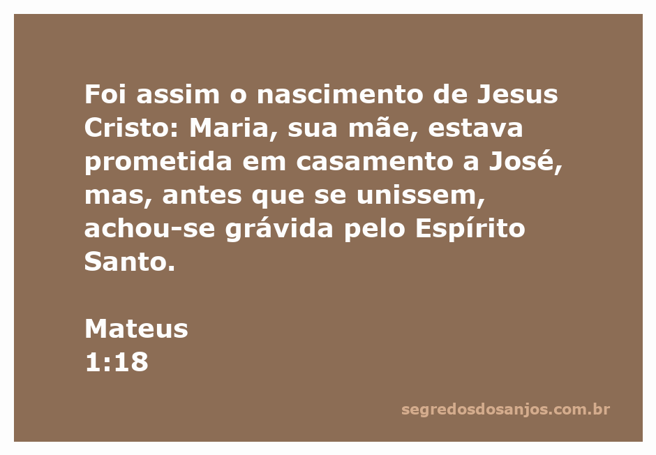 Nascimento de Jesus Cristo, Maria grávida pelo Espírito Santo