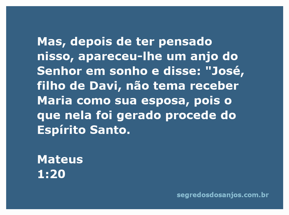 Anjo do Senhor aparece em sonho para José, confortando-o sobre Maria.