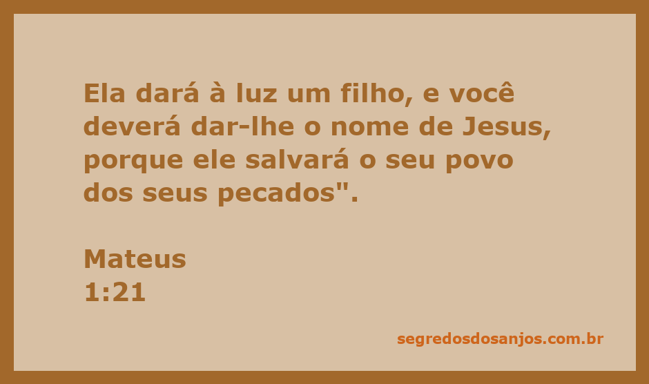 Imagem que representa o nascimento de Jesus, com referência ao versículo Mateus 1:21.