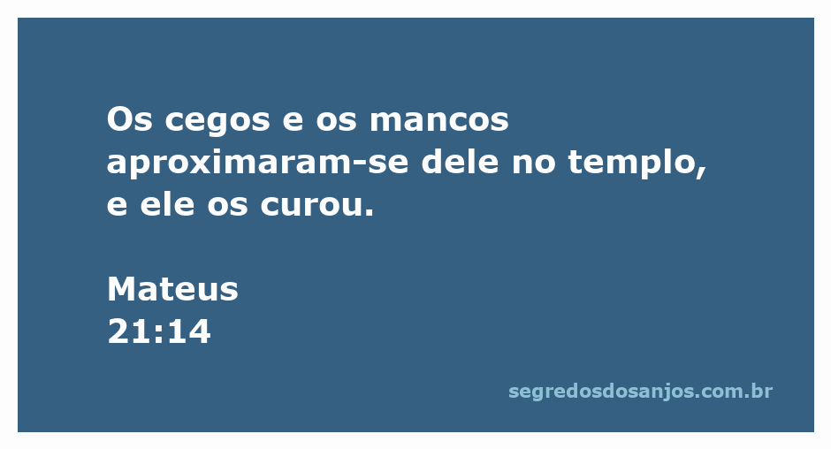 Imagem de Jesus curando cegos e mancos no templo