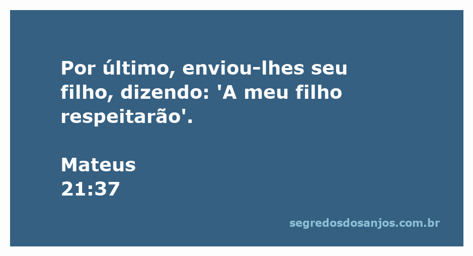 Imagem representativa do filho enviado pelo proprietário da vinha, simbolizando o amor e a rejeição.