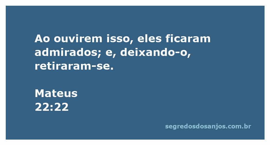 Ilustração da reação de admiração dos fariseus ao ouvir as palavras de Jesus em Mateus 22:22.