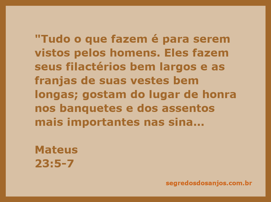 Imagem representativa de Mateus 23:5-7, ilustrando a hipocrisia religiosa e o desejo de reconhecimento humano.