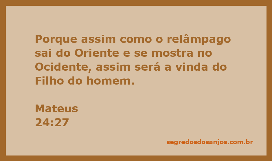 Ilustração da vinda do Filho do homem, com relâmpagos iluminando o céu entre o Oriente e o Ocidente.