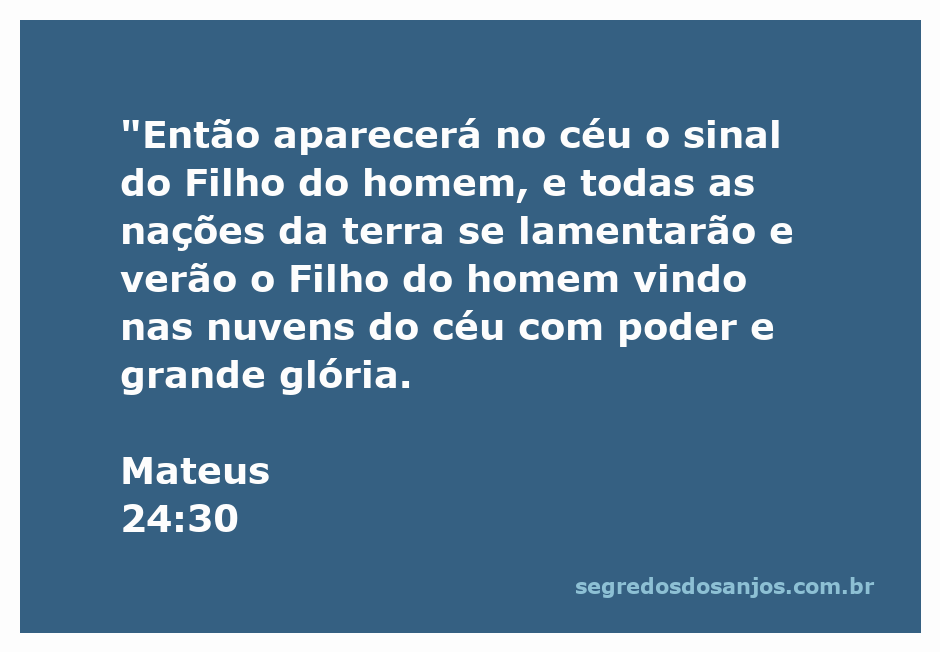 O sinal do Filho do homem aparecendo no céu, enquanto todas as nações da terra observam com espanto.