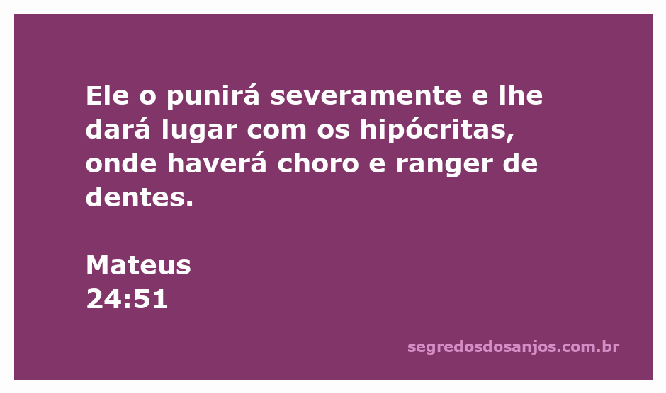 Ilustração de Mateus 24:51, representando a punição severa aos hipócritas.