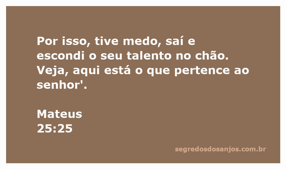 Ilustração de um homem escondendo um talento no chão, representando medo e falta de ação.
