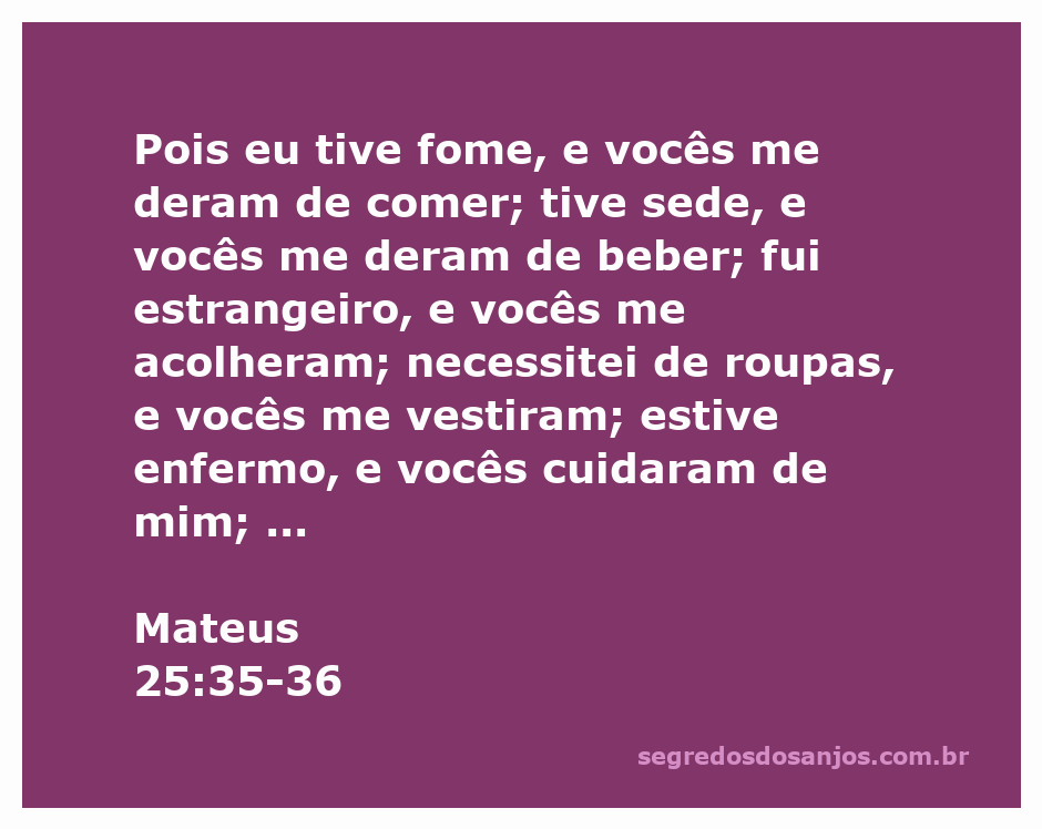 Imagem representando a caridade e o auxílio ao próximo, inspirada em Mateus 25:35-36.