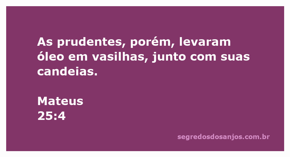 Candeiras e vasilhas de óleo representando a prudência das virgens sábias em Mateus 25:4.