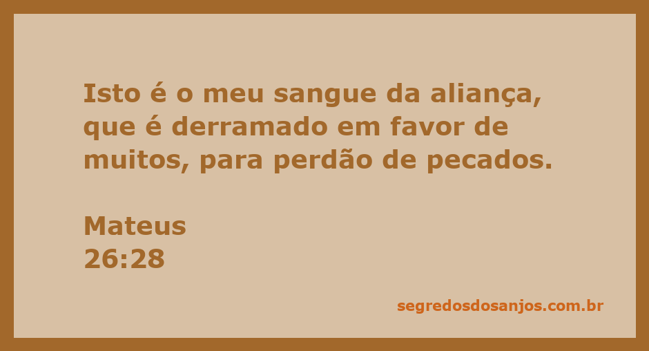 Imagem representativa do sangue da aliança de Cristo, simbolizando o perdão dos pecados.