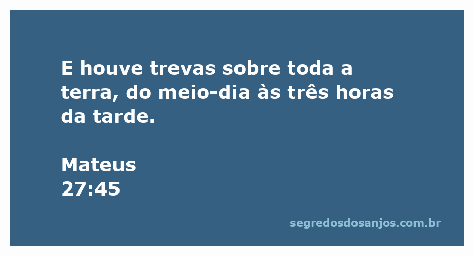Imagem representando as trevas que cobriram a terra durante a crucificação de Jesus, conforme Mateus 27:45.