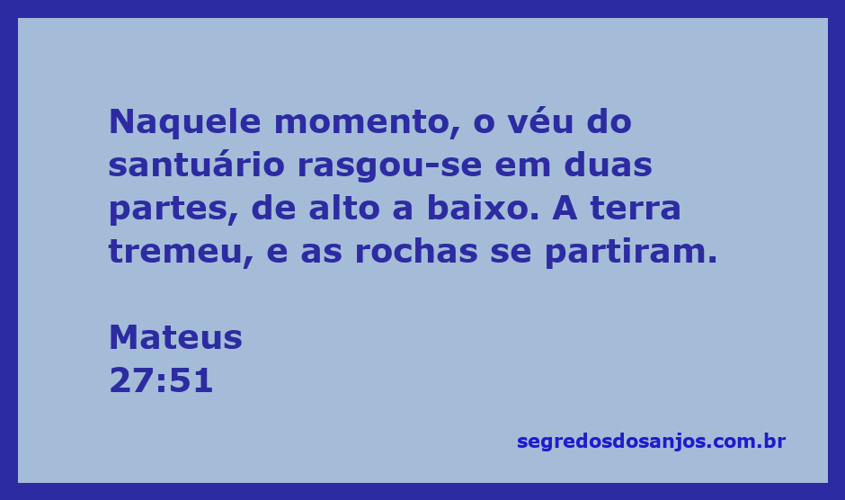 Representação do momento em que o véu do santuário se rasga após a crucificação de Jesus, simbolizando o acesso direto a Deus.