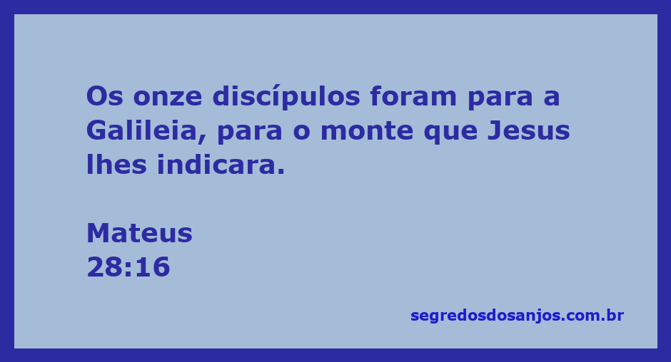 Os onze discípulos reunidos no monte na Galileia, conforme instruído por Jesus.