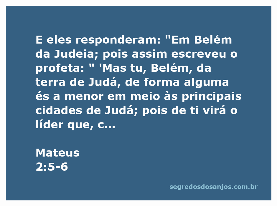 Versículo de Mateus 2:5-6 destacando a profecia sobre Belém e o nascimento do líder de Israel.