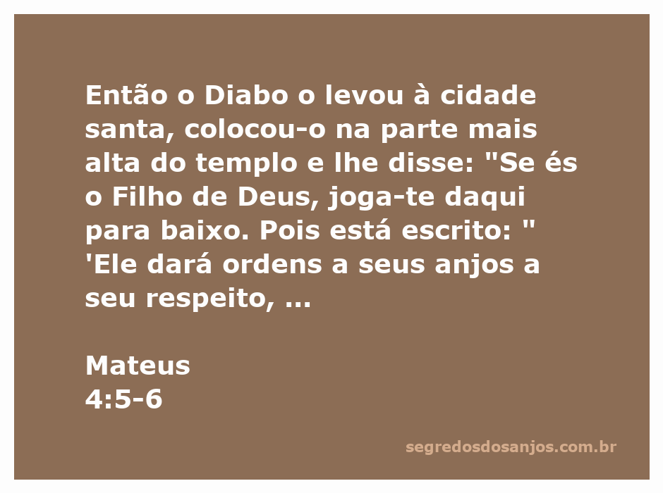 Imagem do Diabo tentando Jesus no templo, representando a passagem de Mateus 4:5-6.