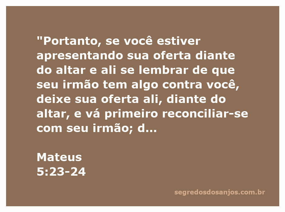 Uma ilustração de uma pessoa deixando uma oferta diante do altar enquanto se lembra de um conflito com um irmão.