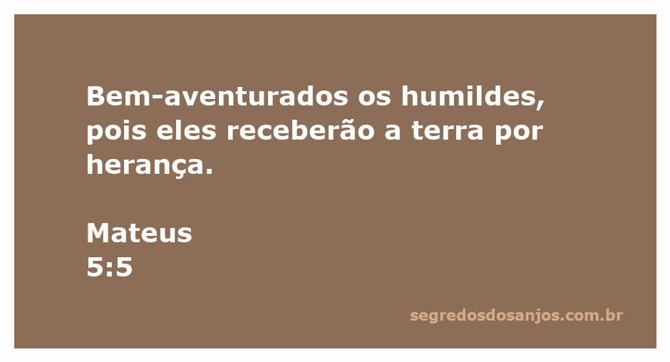 Imagem ilustrativa da passagem bíblica Mateus 5:5 sobre a bênção dos humildes.