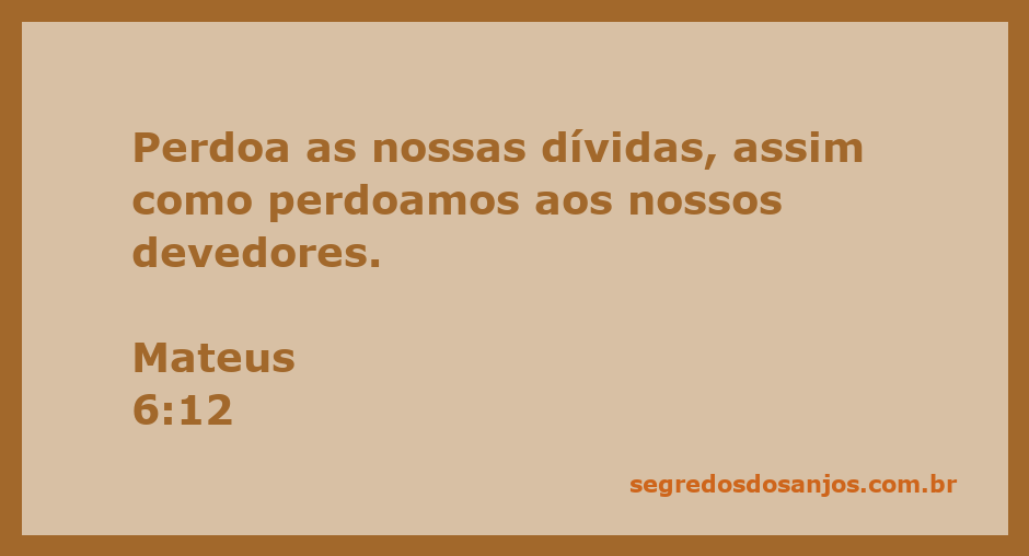 Oração do Pai Nosso destacando o pedido de perdão pelas dívidas.
