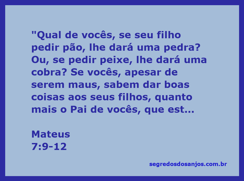 Imagem ilustrativa do versículo Mateus 7:9-12, mostrando um pai dando pão e peixe ao seu filho, simbolizando amor e generosidade.