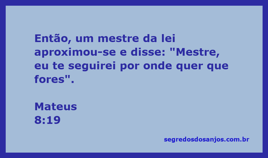 Mestre da lei se aproxima de Jesus para segui-lo