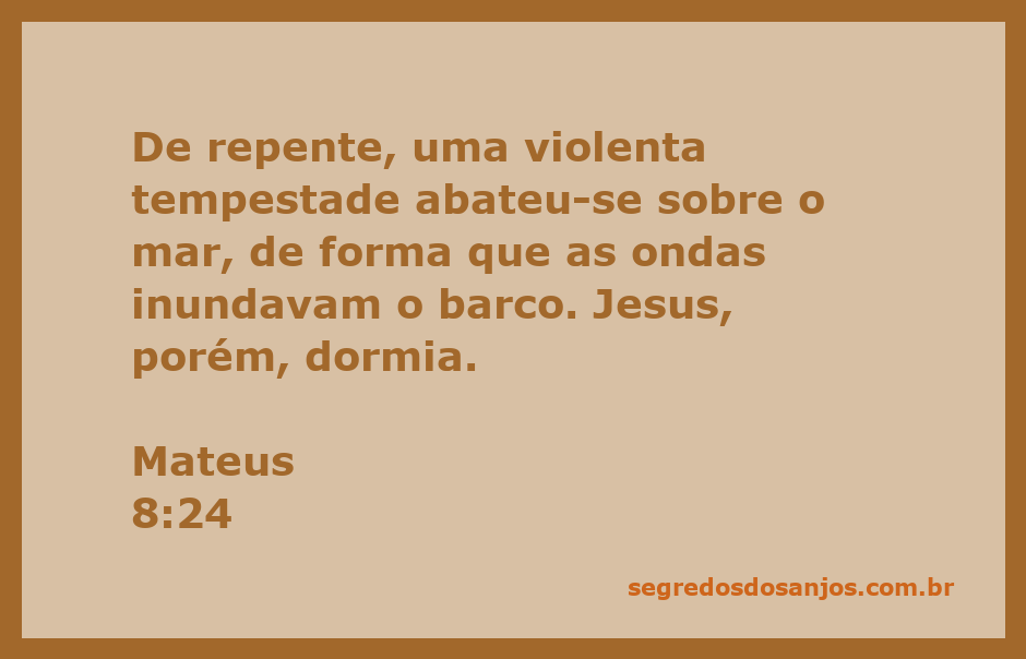 Imagem de uma violenta tempestade no mar com um barco sendo inundado, simbolizando o versículo de Mateus 8:24 onde Jesus dorme durante a tempestade.