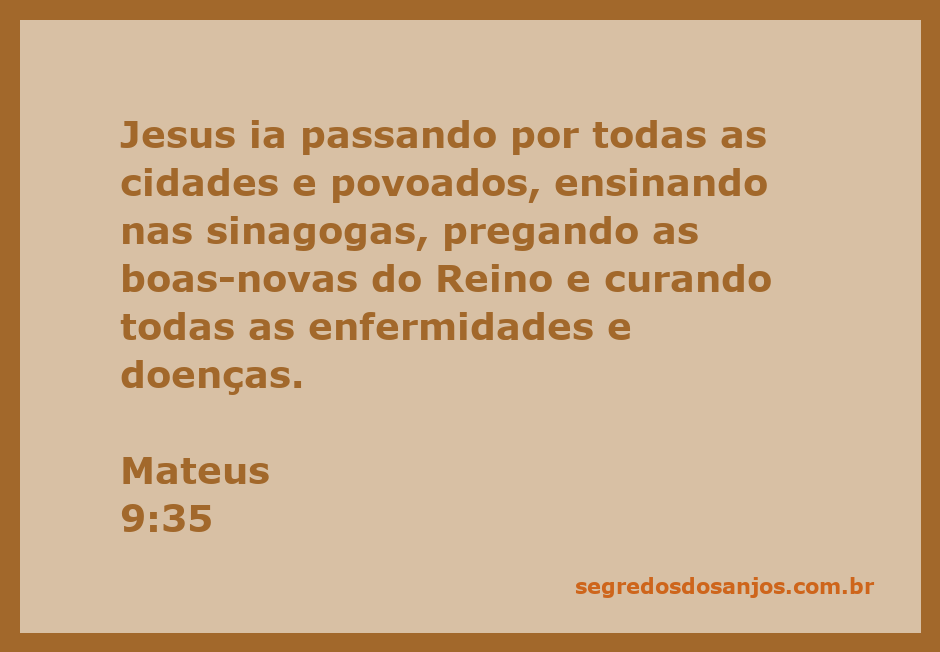 Jesus ensinando e curando nas cidades e povoados