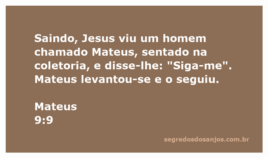 Ilustração de Jesus chamando Mateus, que está sentado na coletoria, para segui-lo.