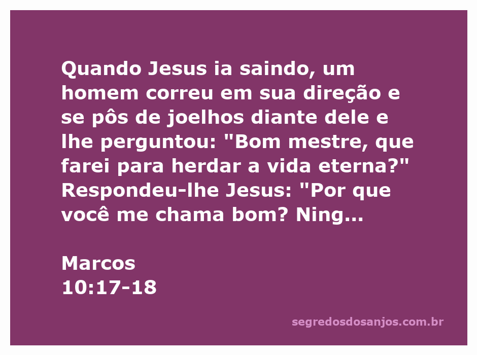 Homem se ajoelhando diante de Jesus, fazendo a pergunta sobre a vida eterna.