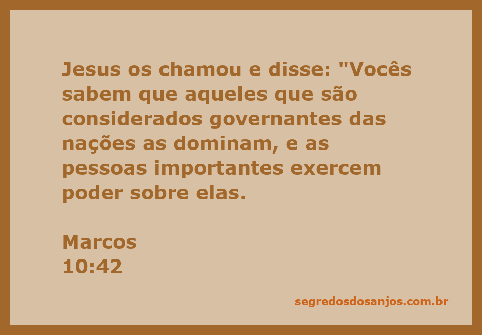 Jesus ensinando sobre liderança e poder em Marcos 10:42.
