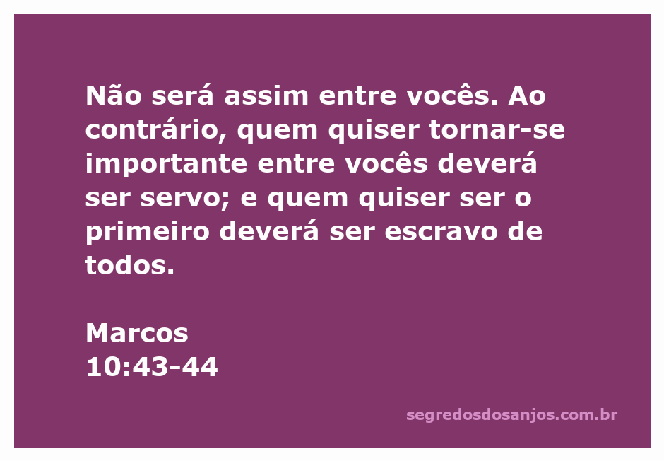 Ilustração de Marcos 10:43-44 destacando a importância do serviço e humildade entre as pessoas.