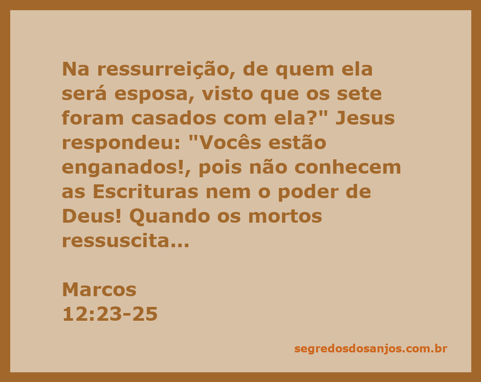 Jesus ensinando sobre a ressurreição e a natureza dos relacionamentos após a morte.