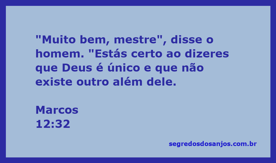 Um homem reconhecendo a unicidade de Deus, conforme Marcos 12:32