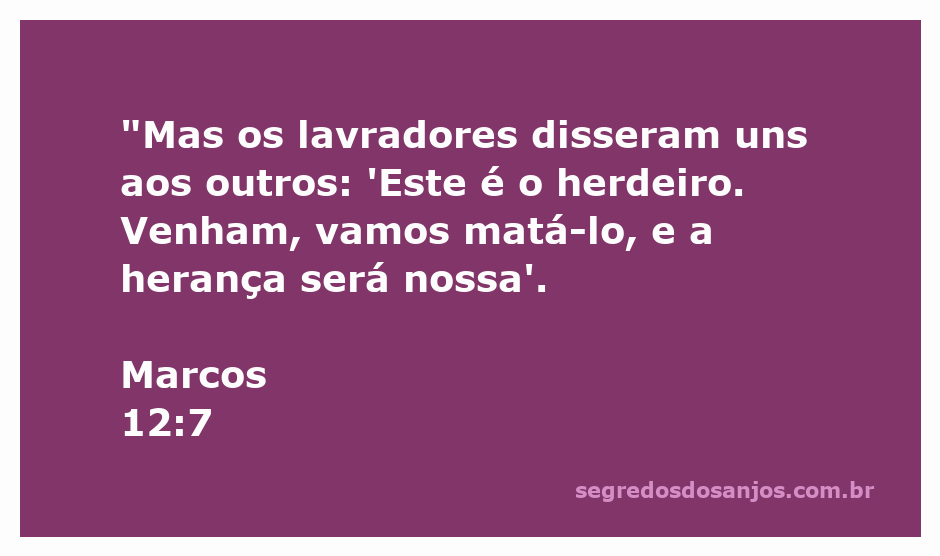 Ilustração da parábola dos lavradores maus que planejam matar o herdeiro.