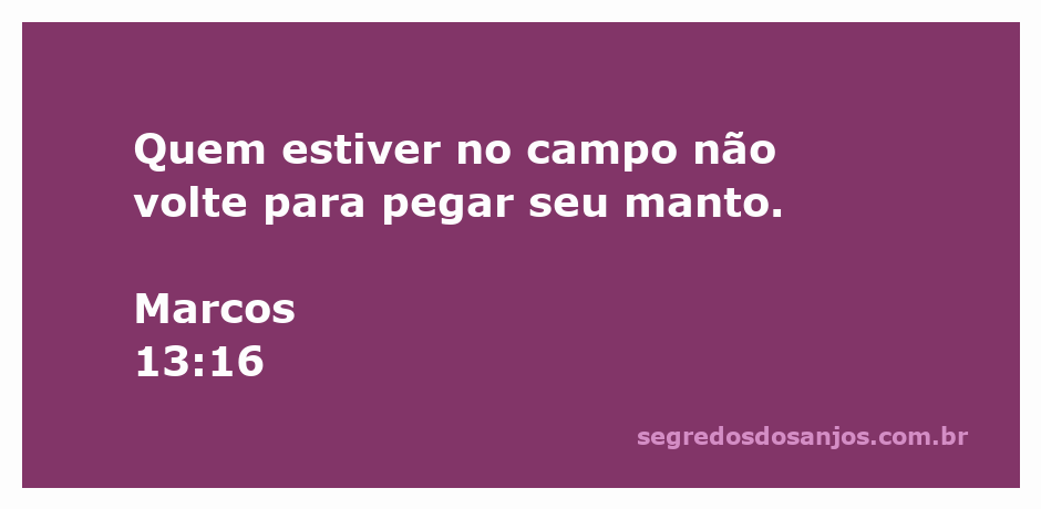 Ilustração de uma pessoa no campo, simbolizando a urgência de Marcos 13:16.