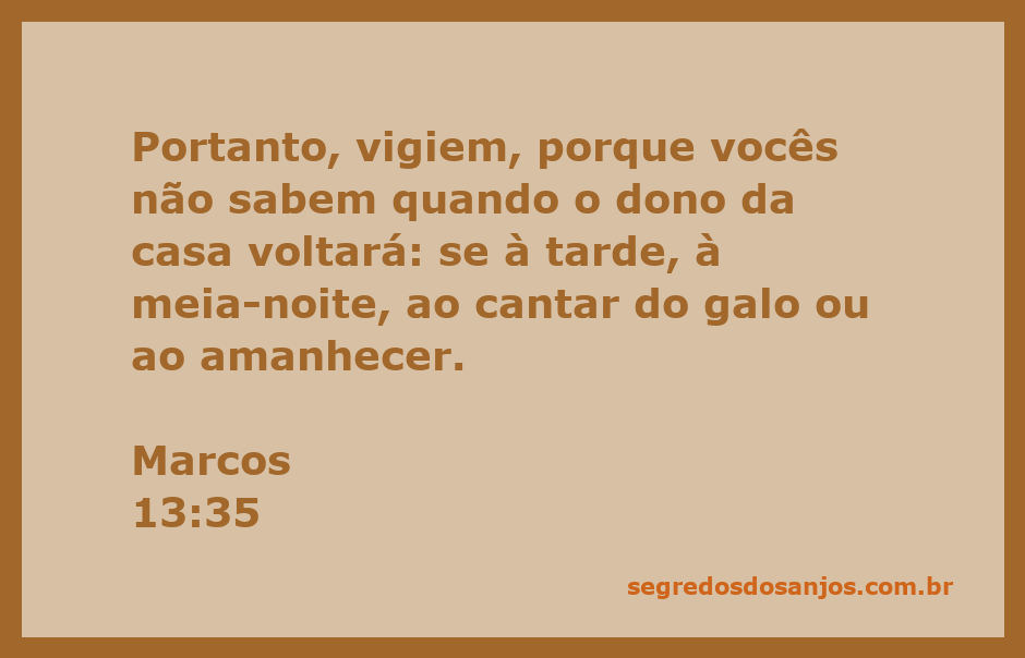 Imagem de um relógio simbolizando a vigilância e a espera pela volta do dono da casa, referenciando Marcos 13:35.