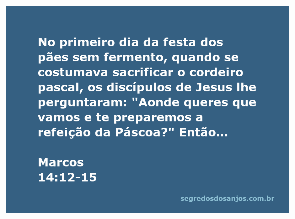 Ilustração de Jesus e seus discípulos se preparando para a Páscoa em uma sala mobiliada.