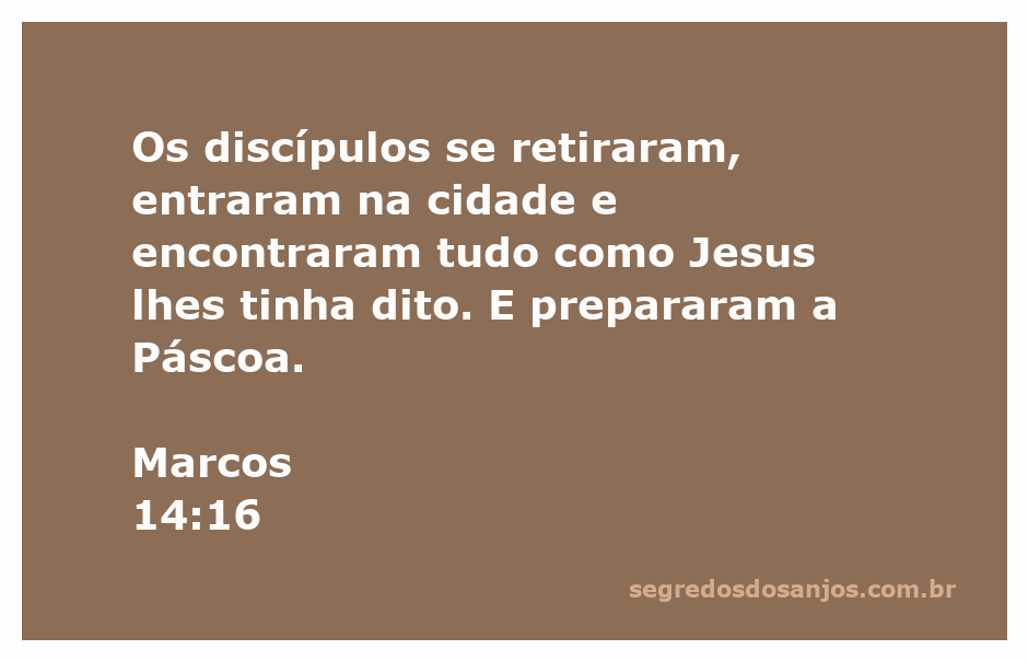 Disciples entering the city to prepare for Passover as instructed by Jesus.