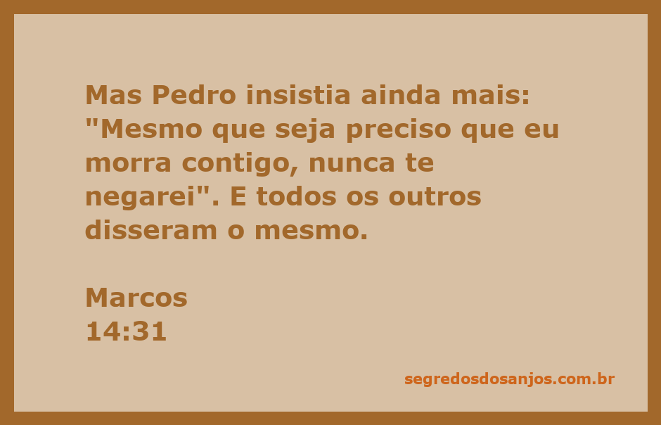 Pedro afirmando sua lealdade a Jesus antes da crucificação.