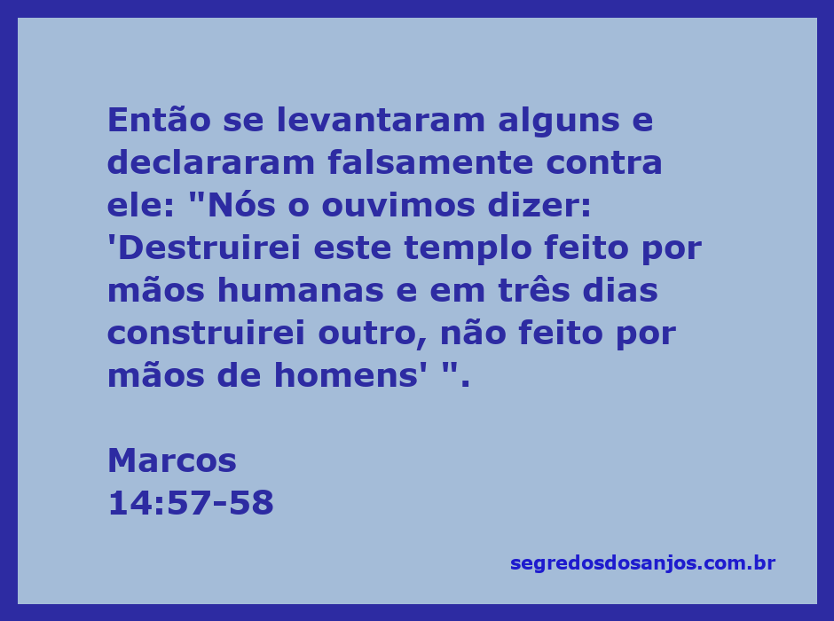 Imagem representativa da passagem de Marcos 14:57-58, onde pessoas levantam falsas acusações contra Jesus.