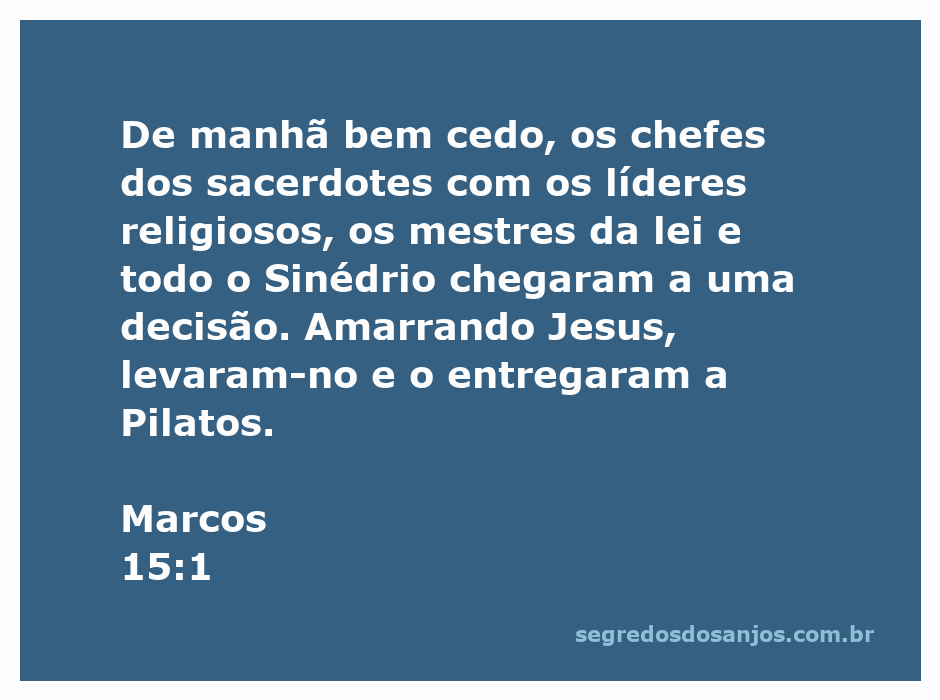 Representação de Jesus sendo levado pelos líderes religiosos ao governador Pilatos.