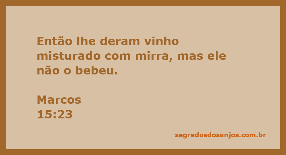 Imagem de um cálice com vinho misturado com mirra, simbolizando o momento da crucificação de Jesus.
