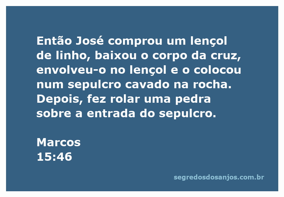 José de Arimateia envolvendo o corpo de Jesus em um lençol de linho antes de colocá-lo no sepulcro.
