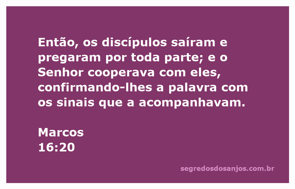 Discípulos pregando a palavra de Deus com sinais acompanhando suas pregações.