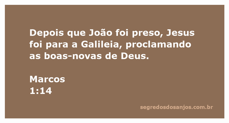 Jesus proclamando as boas-novas de Deus na Galileia após a prisão de João Batista